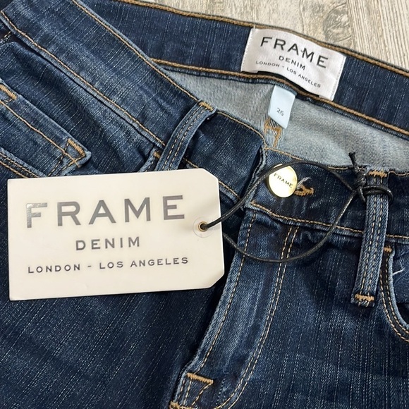 FRAME Le Skinny de Jeanne Cascade hem jeans size 26 NWT - Picture 6 of 10
